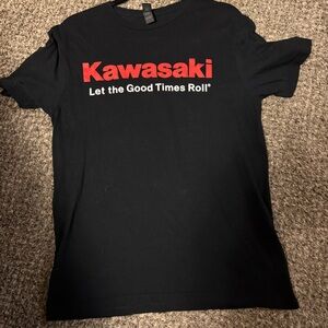 Kawasaki Black Graphic Tee - Red Logo
